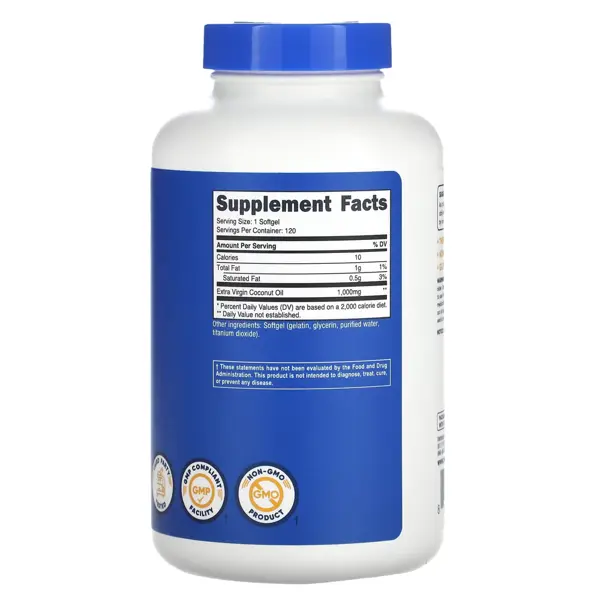 Nutricost Coconut Oil 1000mg Softgels